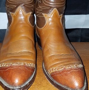 Size 12 lizard wingtip tony lama vintage
